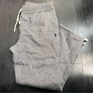 Men’s Polo Sweatpants Drawstring Grey Large